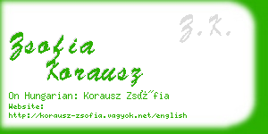 zsofia korausz business card